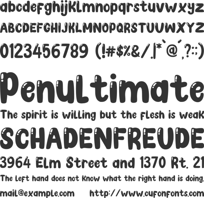 Rainmaking font preview