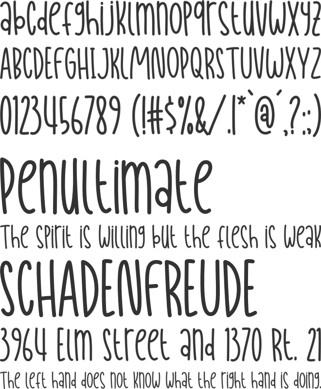 Playful Garden font preview