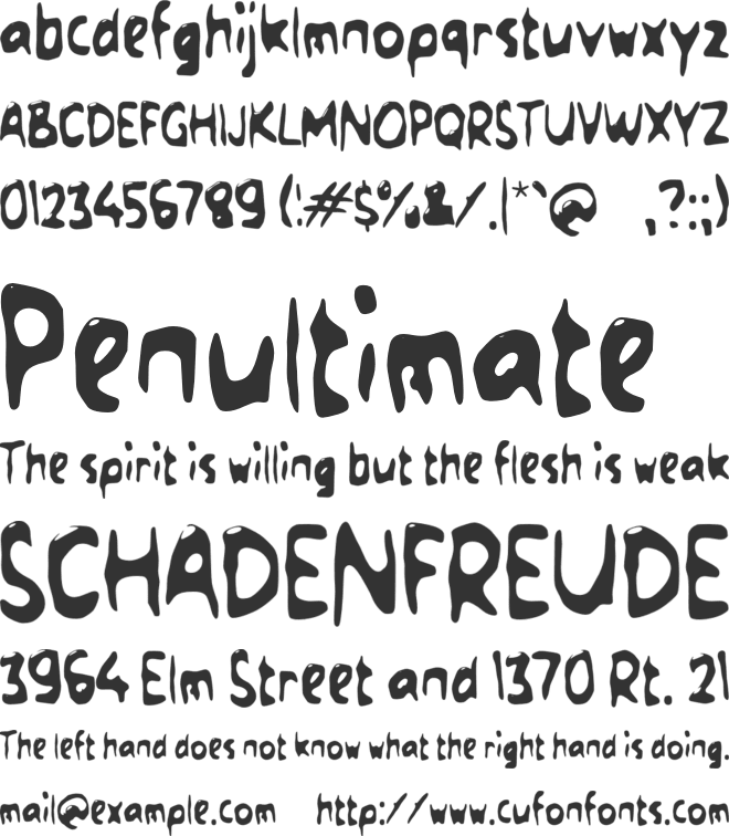 Zadinkom font preview