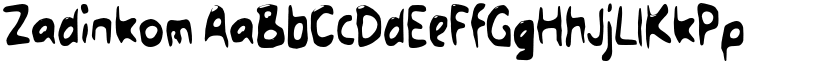 Zadinkom font