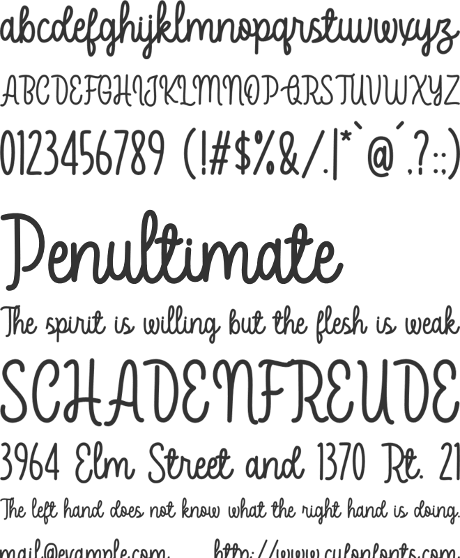 Blue Lake font preview