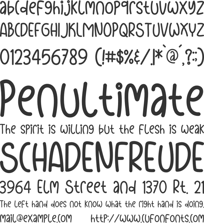 Playful Chicken font preview