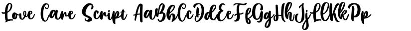 Love Care Script font