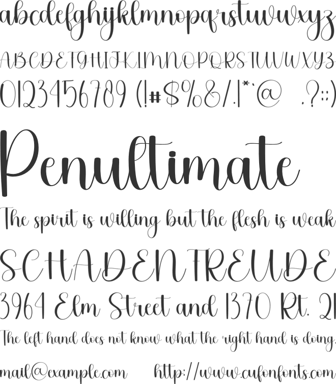 Homemade Creative font preview