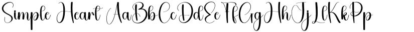 Simple Heart font