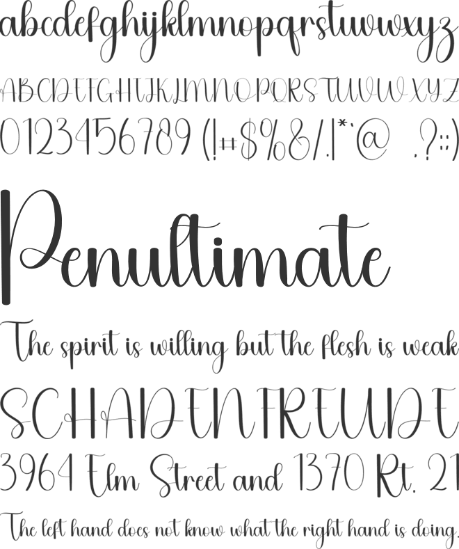 Lovely Planner font preview