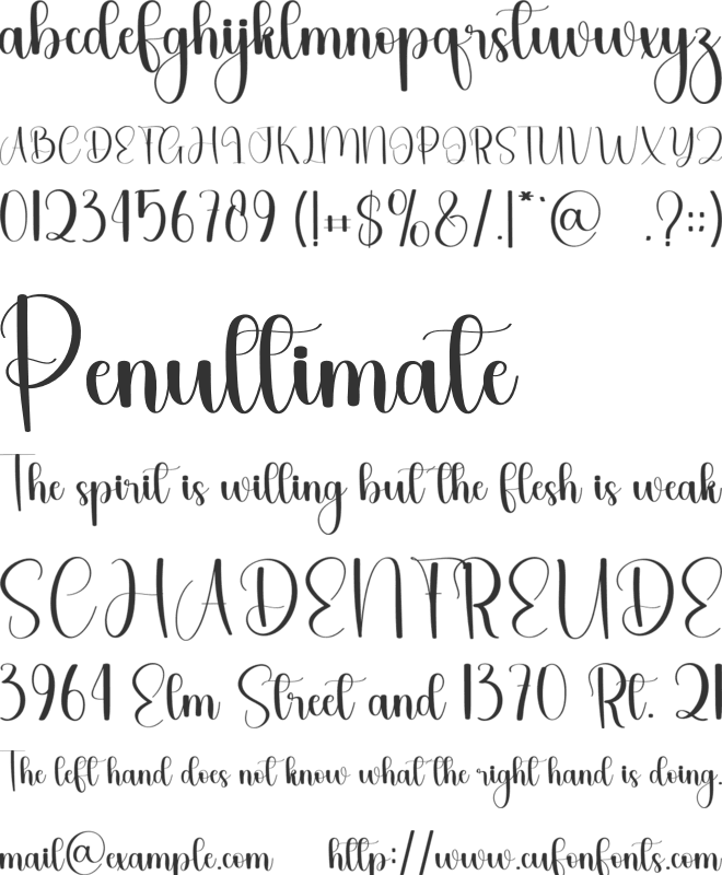 Daddy Date font preview