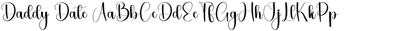 Daddy Date font