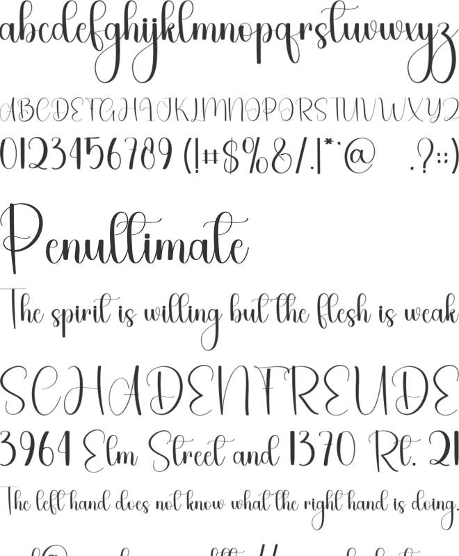 Darking font preview