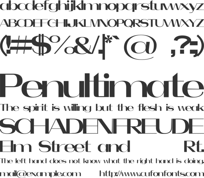 beillia font preview
