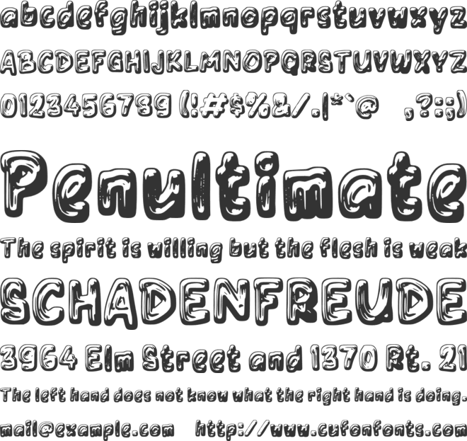 Zablubo font preview