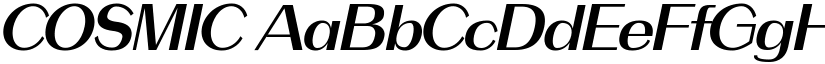 COSMIC font