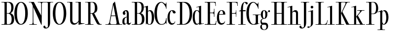 BONJOUR font