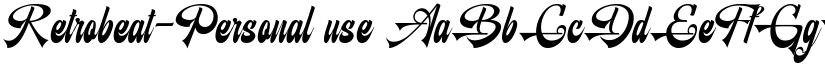 Retrobeat-Personal use font