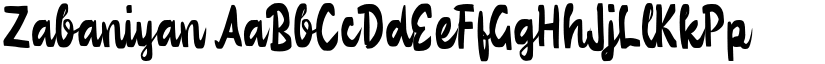 Zabaniyan font