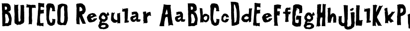 BUTECO Regular font