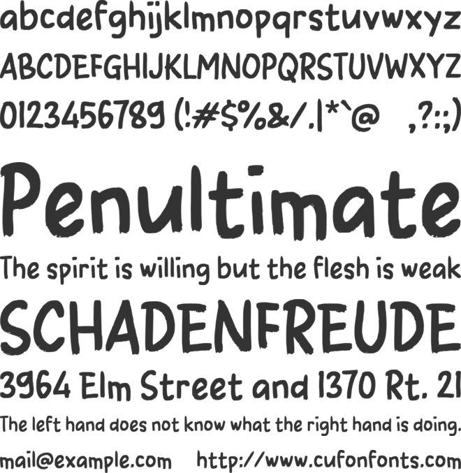 Zabzibun font preview