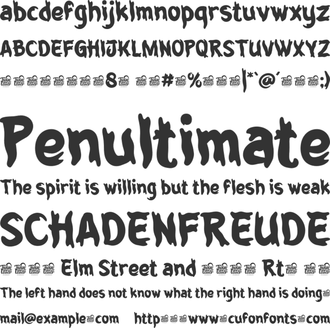 Thumbal Jawi Trial font preview