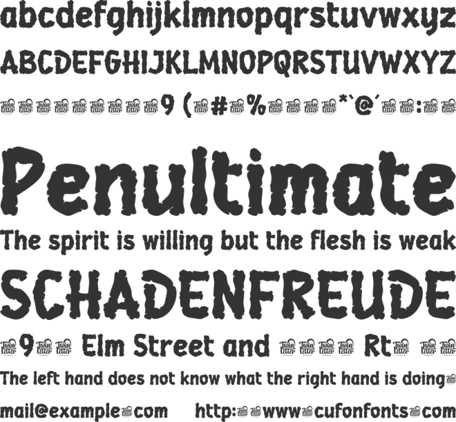 Telonk Qanter Trial font preview