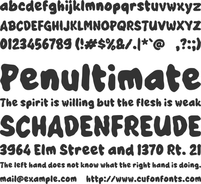 Zabingon font preview