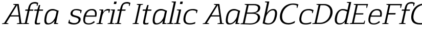Afta serif Italic font