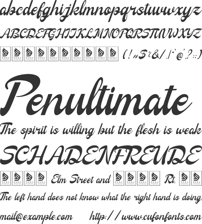 Qalliony font preview