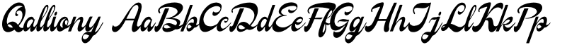 Qalliony font