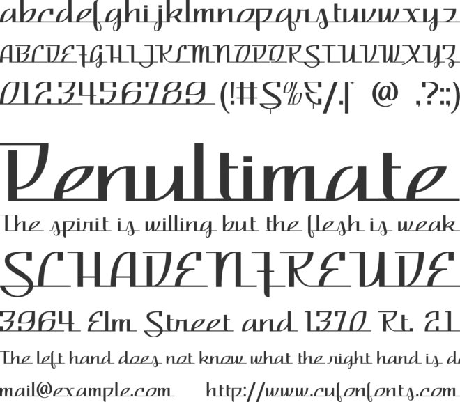 Sanvilo font preview
