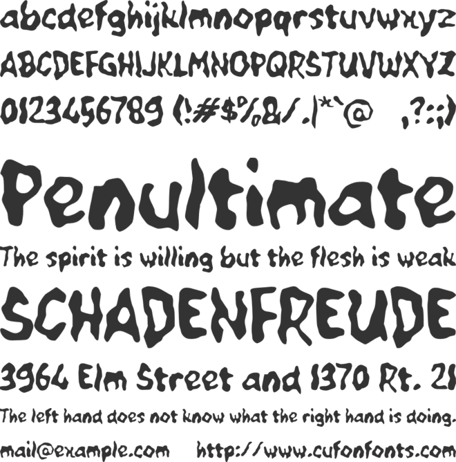 Zabeduito font preview