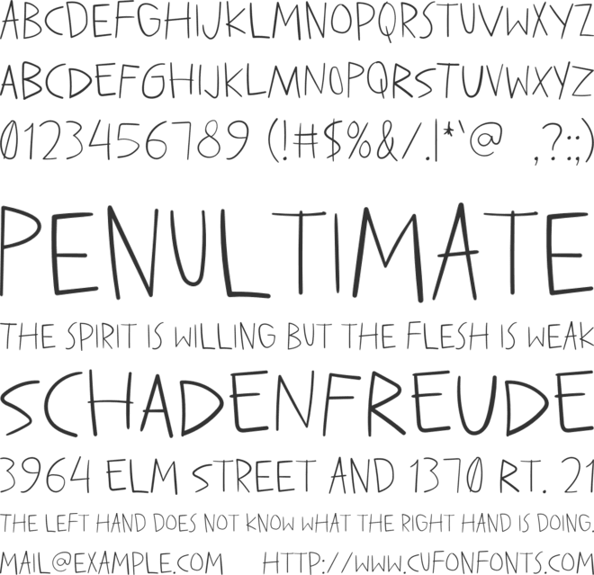 Pinusia font preview