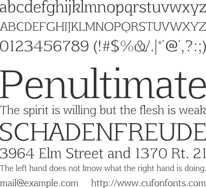 Afta serif font preview