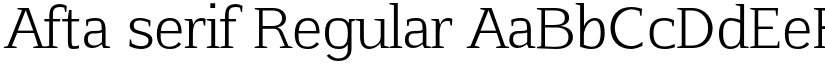 Afta serif Regular font