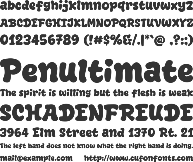 Bigbesty font preview