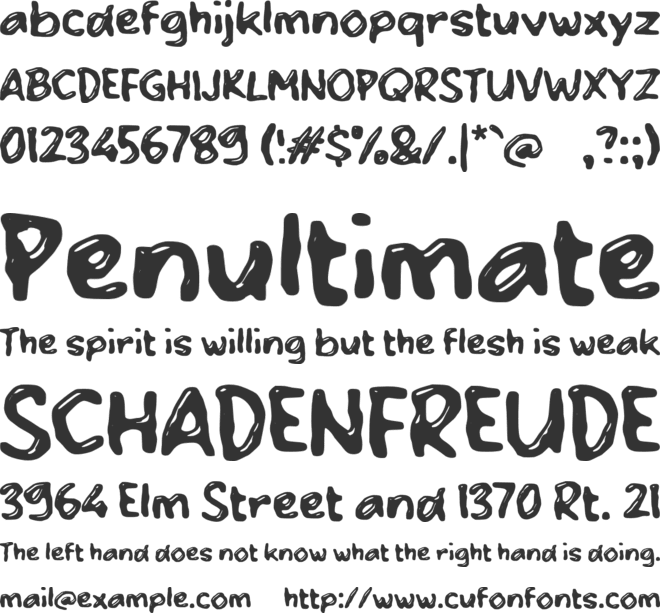 Zabandink font preview