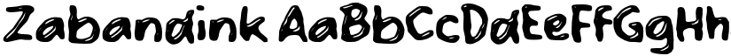 Zabandink font download