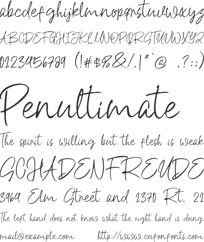 Vegan Days font preview