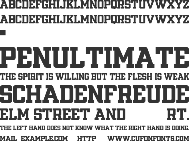 GRAND SLAB font preview