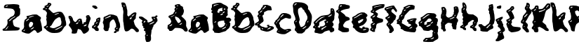 Zabwinky font