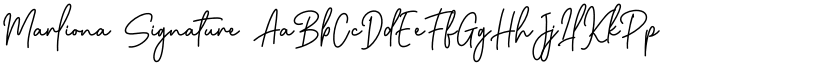 Marliona Signature font