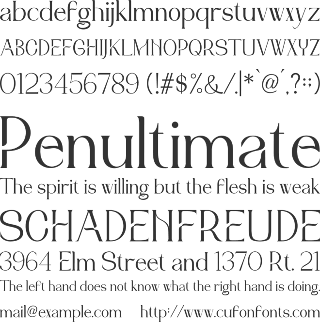 Kittova font preview