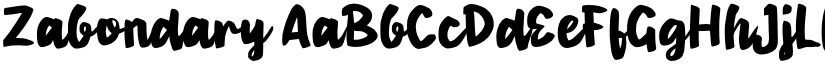 Zabondary font