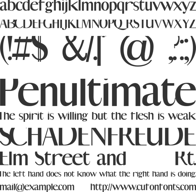GEMMA font preview