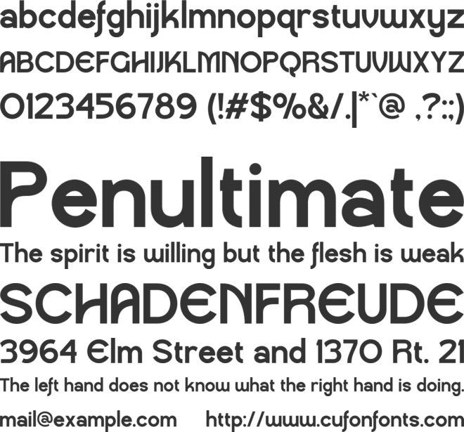 Demuffins font preview