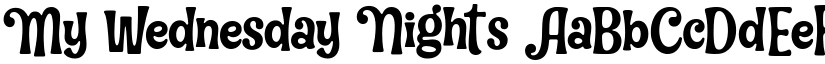 My Wednesday Nights font download