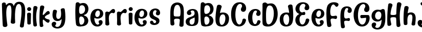 Milky Berries font