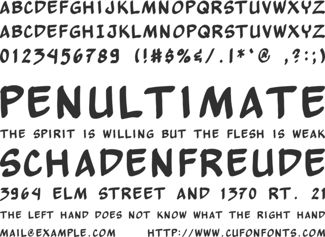 Yew Basturd font preview
