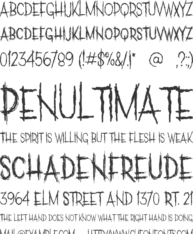 Witchwoode font preview