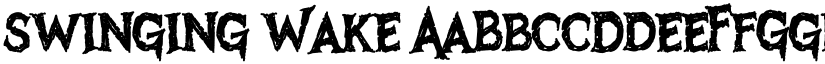 Swinging Wake font