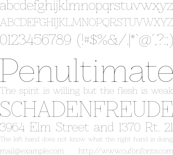 Znikomit font preview