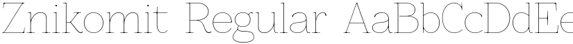 Znikomit Regular font